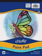 UCreate Paint Pad Heavyweight Watercolor & Acrylic 30 Sheets LOT OF 2!