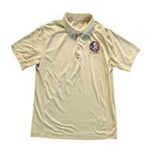 Nike Florida State Seminoles Men's Gold Primetime Victory Performance Polo Med