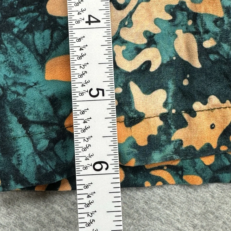 Pantalones Cortos de Natación Vintage Años 90 TYR Para Hombre XL Batik Verde Naranja Floral Bolsillos Forrados Foto 4 de 4