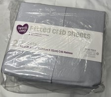Parents Choice 2 Pack Fitted Crib Sheets Color Gray Brand New 28 x 52 inches