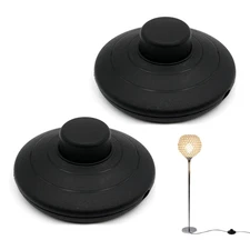 2Pcs Foot Switch for Lamp Floor Pedal Switch Replacement Step On/Off Inline Ligh
