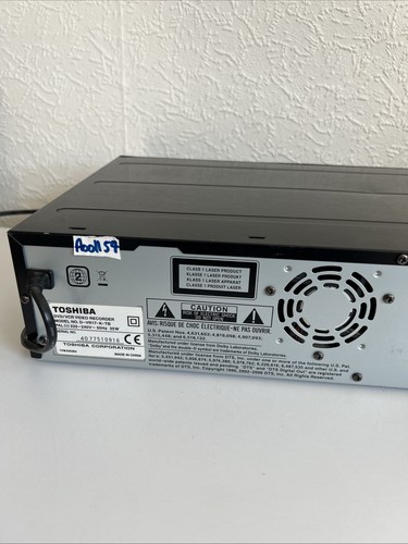 Toshiba D-VR17-K-TB DVD VCR VHS Video Recorder Combi Player - Black - Picture 9 of 11