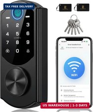 Keyles Entry Door Lock with Built-in WiFi, Fingerprint Smart Lock for Front Door