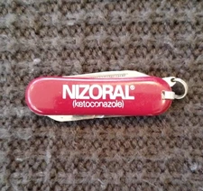Very Vintage Pharmaceutical Drug Rep Promo Nizoral Pocket Knife From Janssen