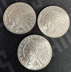 (3) 1/4 Oz .999 Silver Incuse Indian Rounds
