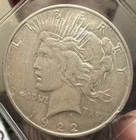1922 Philadelphia Mint 90% Silver Peace Dollar Toned