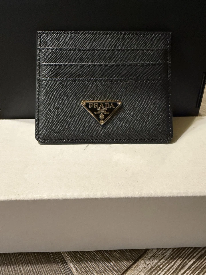 Prada Card Holder, Gold And Silver Designer Bracelet For Small Adult Wrist - Image 2 of 4