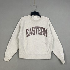 Champion Sweatshirt Mens Medium Gray Eastern Reverse Weave Crewneck Pullover