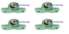 Qty.4 UCP207-20 Solid Based 1-1/4  ID Pillow Block Bearing Double Seals 2-Bolt
