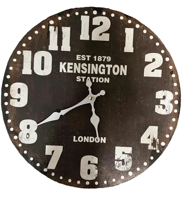 Victoria Station London Railway Wall Clock Double Sided Metal 1747 12in