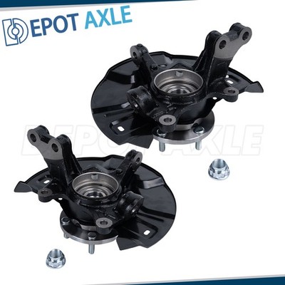 Front Steering Knuckles & Wheel Hub Bearings 2x for Toyota Matrix 2009 2010-2013