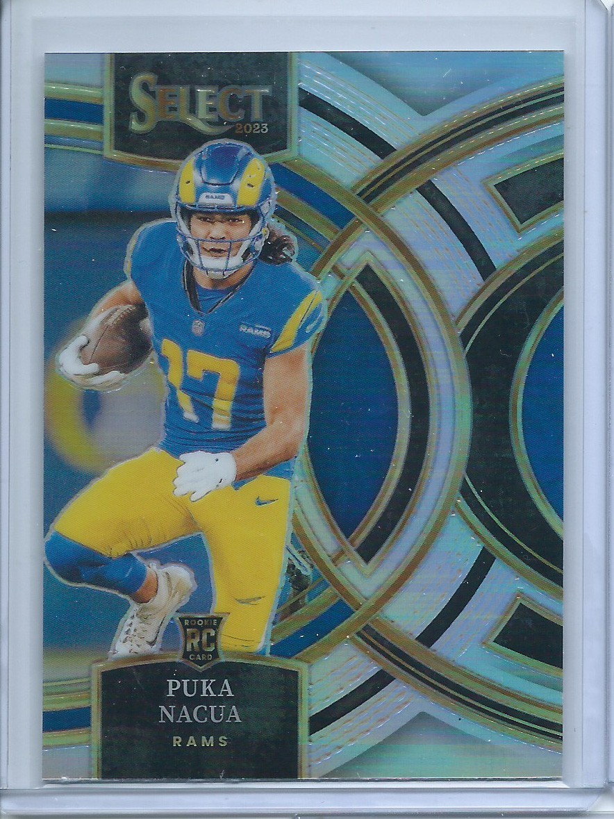 2023 Panini Select Puka Nacua RC Premier Level #199 Silver Prizm Rams Rookie