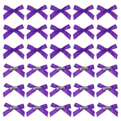 Mini Bow Hair Clip Cute Bowknot Barrettes(Pack of 50, Dark Purple)
