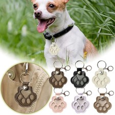 Dog Fur Storage Key chain, Cute Leather Paw Key chain Pet Hair Keepsake Keyring,
