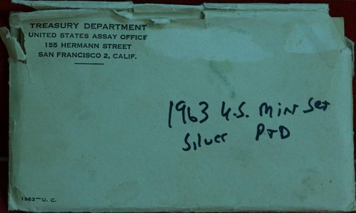 Uncirculated 1963 U.S. Silver Mint Set P & D Mint