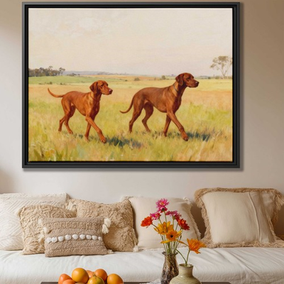 #ad Rhodesian Ridgeback Dog Art Canvas Print Rural Oil Painting Living Room Decor $25.22