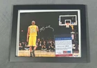 KOBE BRYANT #8 SIGNED LOS ANGELES LAKERS BASKETBALL  PHOTO PSA/DNA