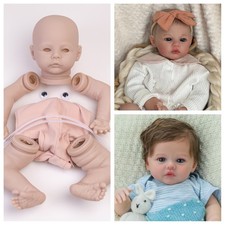 16" Reborn Baby Doll Kits Unpainted Vinyl Silicone Realistic Dolls Kit Parts DIY