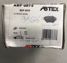 FRONT BRAKE PAD SET, DISC BRAKE FOR CITROËN AB-TEX ABP0875