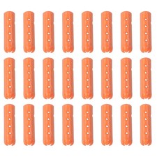 24Pcs 23mm Open Mouth Shoelace Tips Caps, Bright Orange