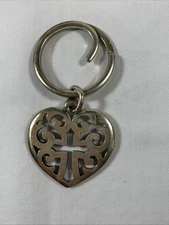 James Avery 925 Sterling Silver Regal Heart Keychain w/ Box
