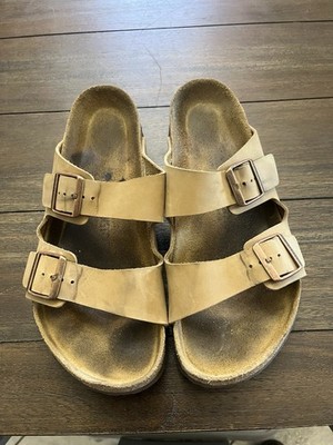 Birkenstock Arizona Men's Size 11.5-12 Brown 2 Strap Buckle Sandal