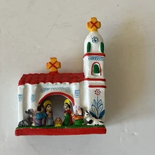 Peruvian Pottery Storyteller Nativity Scene Jesus Christ Christmas Folk Art