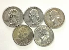 Washington Quarter Lot of 5 - 1960-D, 1961-D, 1962-D, 1963-D, 1964-D