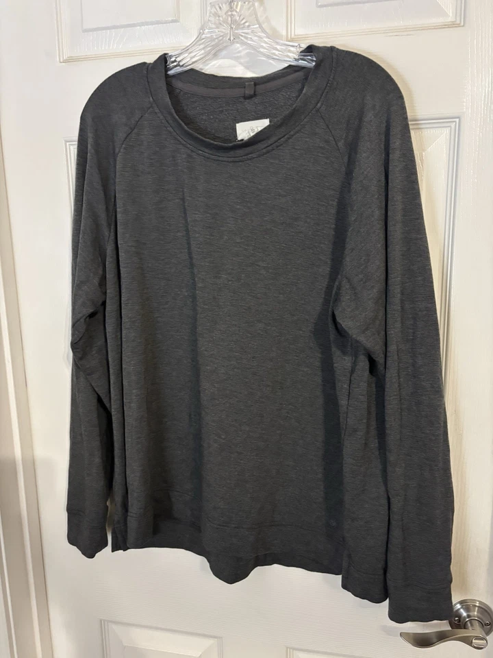 Moletom Lou & Grey Signaturesoft tamanho XL cinza urze - Imagem 3 de 4