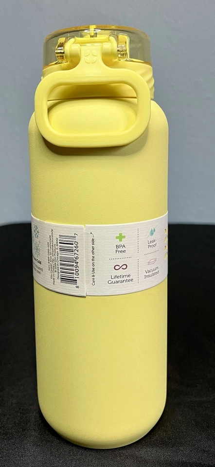 Бутылка для воды Ello 32 унции винт тип Pop верх/солома лимонад желтый - Изображение 2 из 4