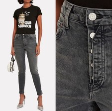 TRAVE LAWSON Slim Full Length Button Fly Jeans Shade of Grey USA🇺🇸MADE Size 32