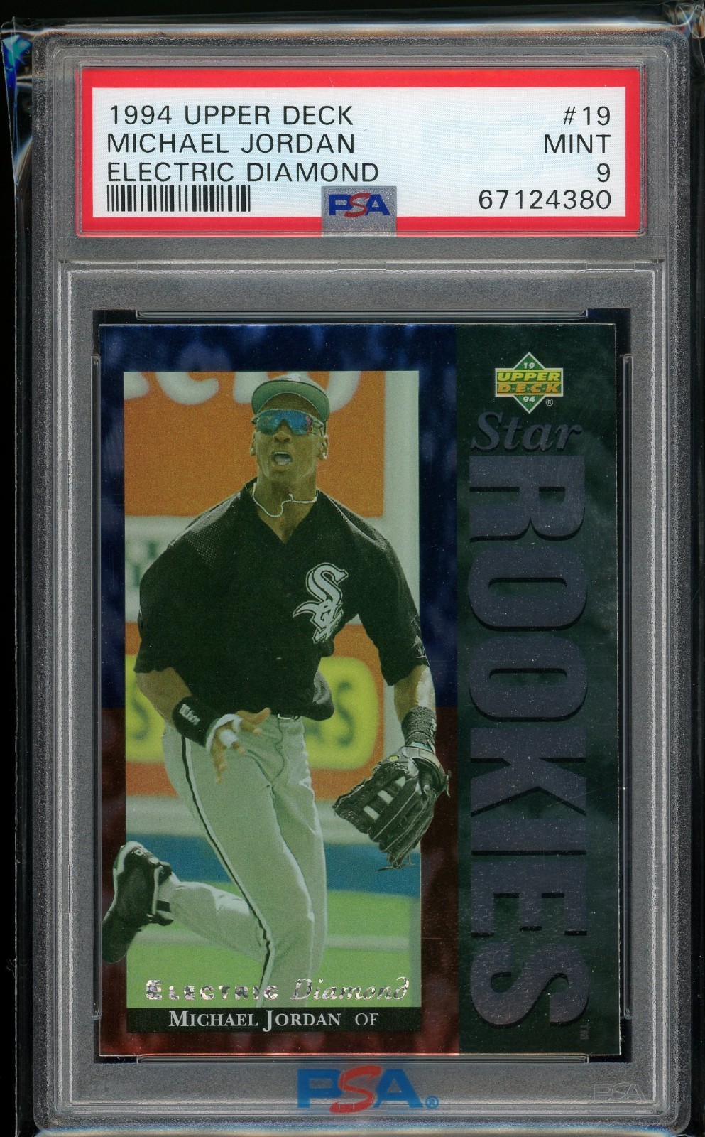 1994 Upper Deck Michael Jordan Electric Diamond Parallel Star Rookies RC PSA ⚾ 9