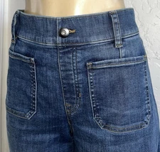 Spanx SPANXshape™ EveryWear Cropped Wide Leg Jeans Patch Pockets-20621R-Size XL