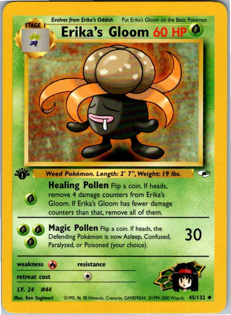 Erika's Gloom (45) Uncommon Gym Heroes 045/132 NM 1st Edition