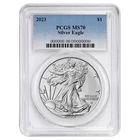 2023 $1 American Silver Eagle PCGS MS70 Blue Label