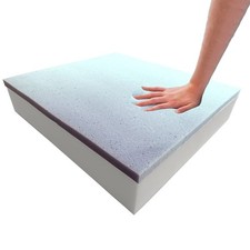 Foamma 6"x24"x24" Gel Memory Foam Cushion w/HD Base, Cooling Pressure Relief