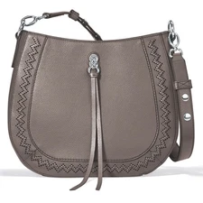 Brighton Interlok Adele Convertible Crossbody Sable Leather MSRP $450 NWT
