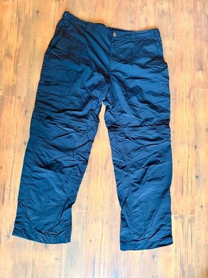 Columbia Men s 38x30 Navy BlueConvertible Zip Off Cargo Hiking Pants Trail Nylon