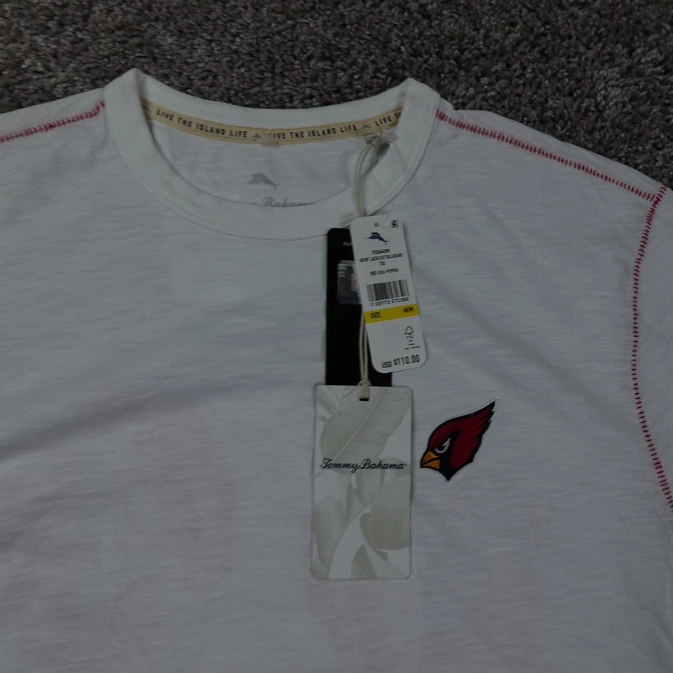 Camisa Pullover Arizona Cardinals Para Hombre Pequeña Tommy Bahama NFL Fútbol Foto 2 de 4