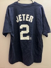 Vintage Y2K Majestic New York Yankees Derek Jeter 2 Shirt Jersey Size XL