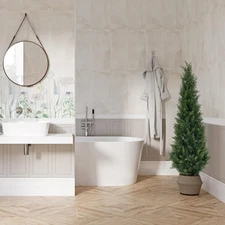 2 Pack 4ft Artificial Cedar Topiary Tree Faux Plant UV Home Decor In/Outdoor