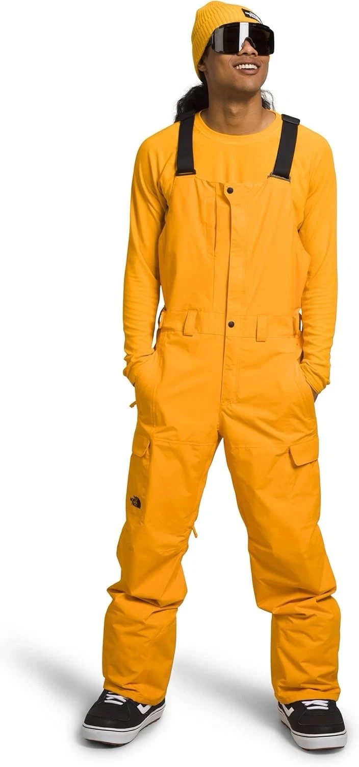 The North Face Men’s Freedom Waterproof Ski Bibs Pants Summit Gold Size S/Reg