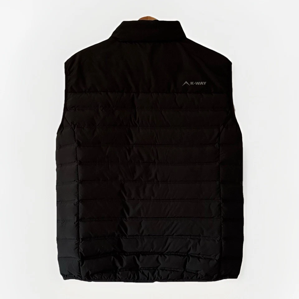 Chaleco de plumón K-WAY 650 FP acolchado negro para hombre L exterior informal minimalista Foto 2 de 4