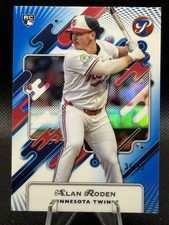 2025 Topps Pristine 214 Alan Roden Minnesota Twins Blue Refractor /75 (RC)