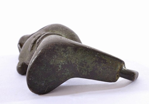 17C Chinese Bronze Scholar Figurine Figure Wood Stand - Picture 10 of 12