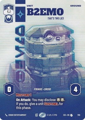 Near Mint SWU Foil B2EMO - That's Two Lies - Prestige Foil Secrets of Power (SEC