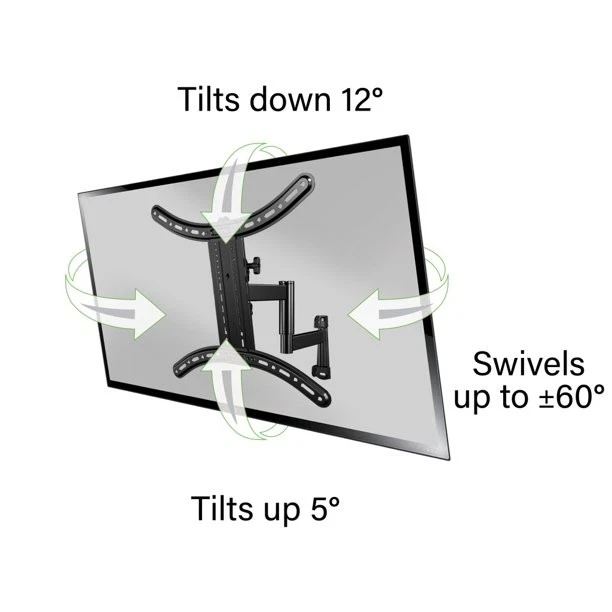 Soporte de TV Sanus Vuepoint FMF418KIT Full-Motion para televisores de 32"-55" viene con 9,8' 4K Foto 2 de 3