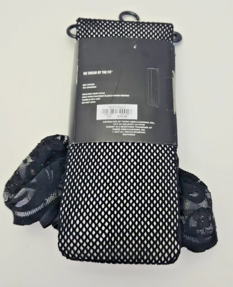 Corsé Torrid Talla Grande Encaje Top Rejilla Muslo Alto Medias 1/2 NUEVO Foto 4 de 4