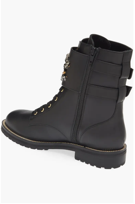 Kurt Geiger Combat Boots Sutton Black Leather Eye  display picture 1