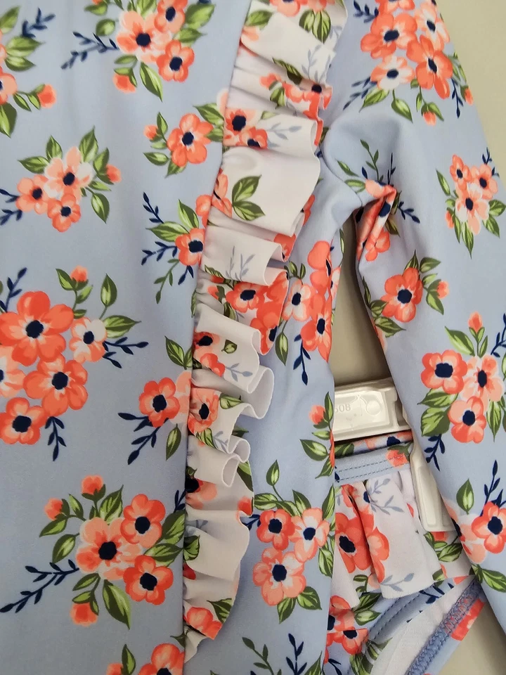 2 PC Rashguard- Nicole Miller New York Girls Swimset 4T - Image 3 of 4